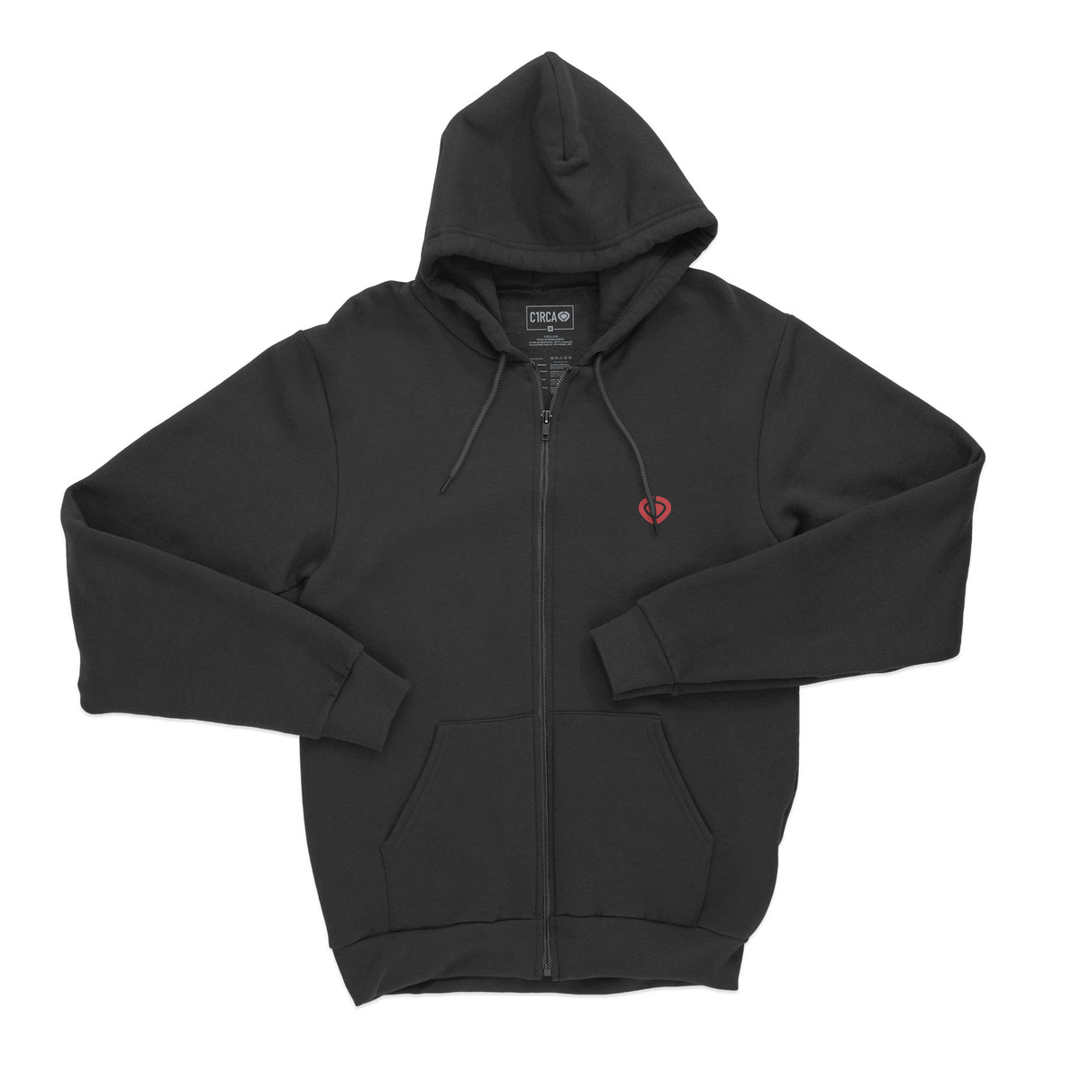 Cdg black zip discount up