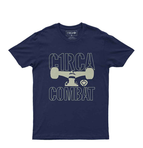 COMBAT TRACK T-Shirt - Navy/Beige - C1RCA