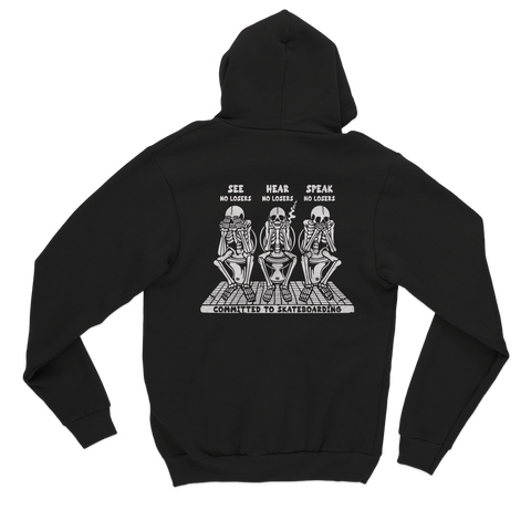 WISE SKULLS HOOD-BLACK