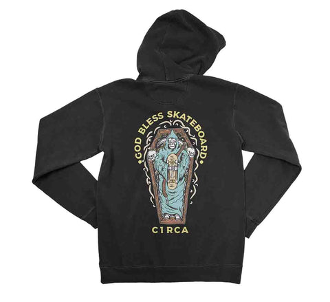 Hoodie GOD BLESS - Black - C1RCA