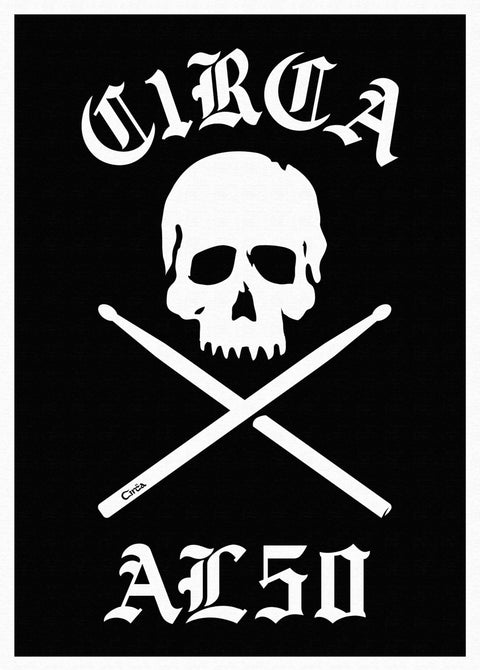 AL 50 SKULL Black Panel 25x35 cm - C1RCA