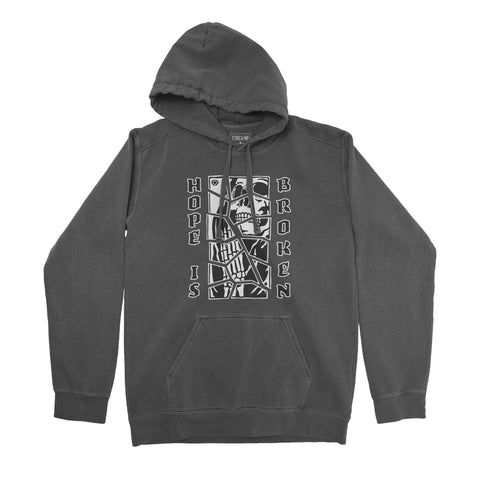 Hoodie BROKEN  - Charcoal - C1RCA