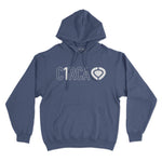 Hoodie DIN ICON TRACK - Airforce Blue/White