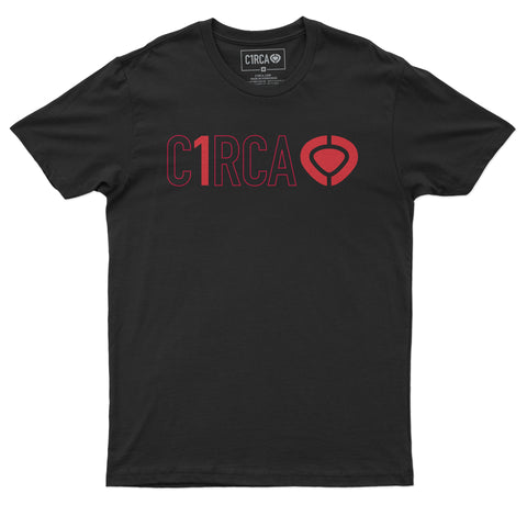 T-Shirt DIN ICON TRACK black/red - C1RCA