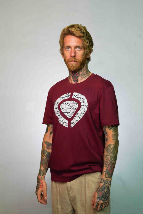 ICON SKULL T-Shirt - Maroon - C1RCA