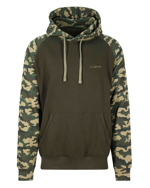 MINI SELECT Camo Hoodie - Solid Green/Green Camo - C1RCA