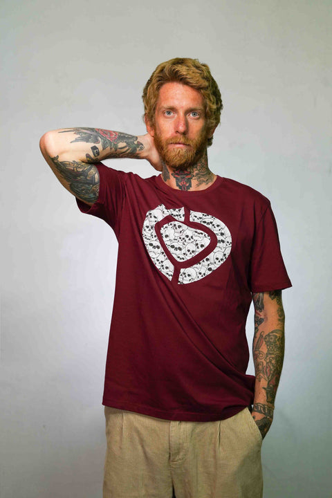 ICON SKULL T-Shirt - Maroon - C1RCA