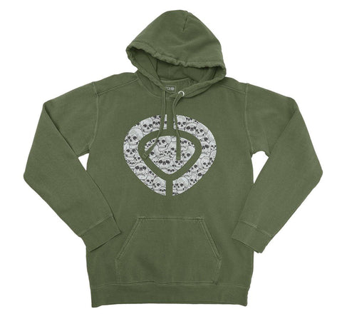Hoodie ICON SKULL - Military Green - C1RCA FOOTWEAR | Official Website