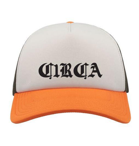 ANCIENT Trucker Mesh - White/Orange/Olive - C1RCA FOOTWEAR | Official Website